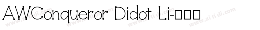 AWConqueror Didot Li字体转换